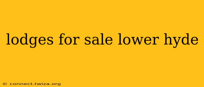 lodges for sale lower hyde