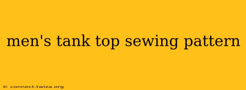 men's tank top sewing pattern