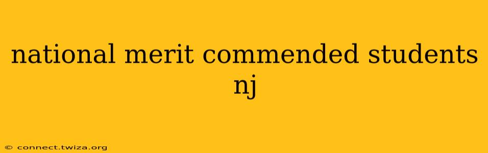 national merit commended students nj