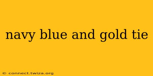 navy blue and gold tie