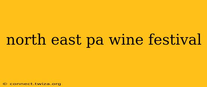 north east pa wine festival