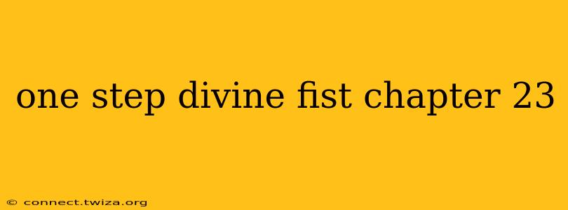 one step divine fist chapter 23