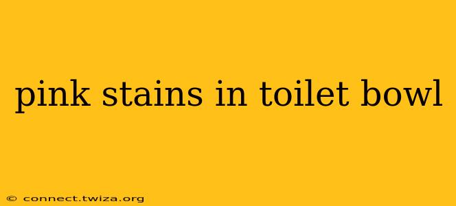 pink stains in toilet bowl