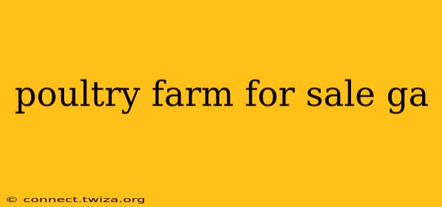 poultry farm for sale ga