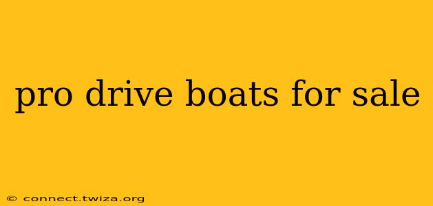 pro drive boats for sale