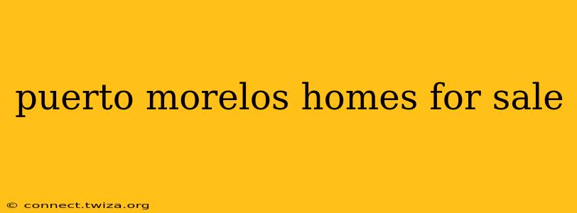 puerto morelos homes for sale