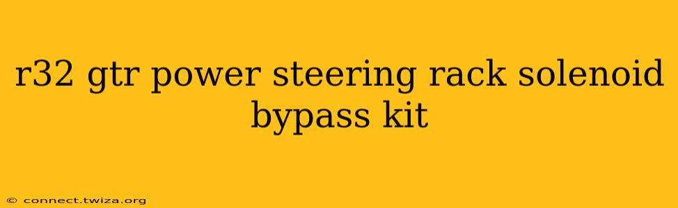 r32 gtr power steering rack solenoid bypass kit