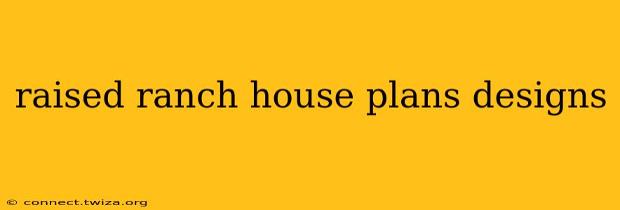 raised ranch house plans designs
