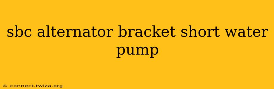 sbc alternator bracket short water pump