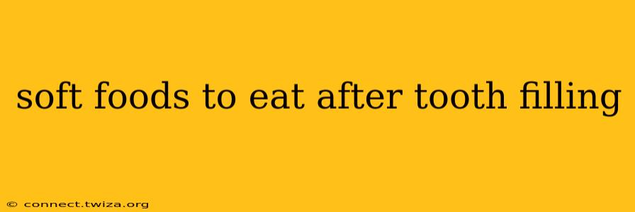 soft foods to eat after tooth filling