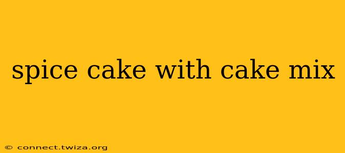spice cake with cake mix