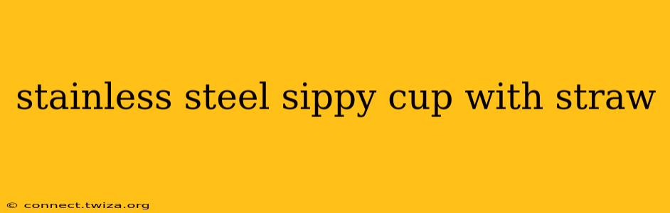 stainless steel sippy cup with straw