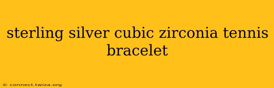 sterling silver cubic zirconia tennis bracelet