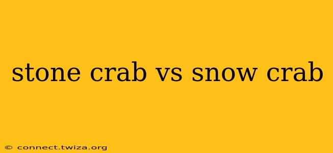 stone crab vs snow crab