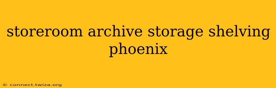 storeroom archive storage shelving phoenix