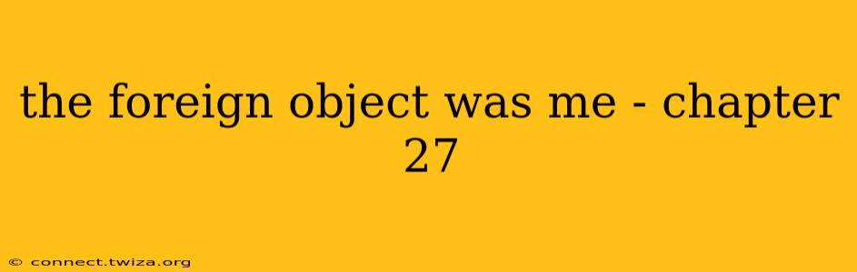 the foreign object was me - chapter 27