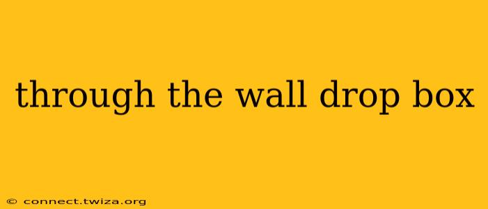 through the wall drop box