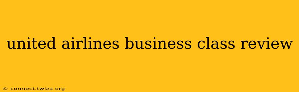 united airlines business class review