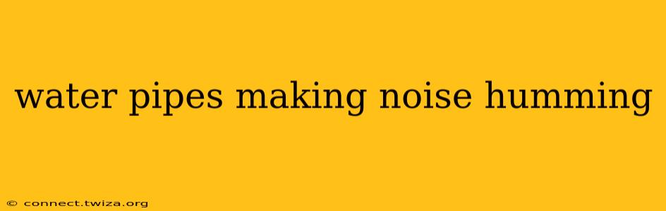 water pipes making noise humming