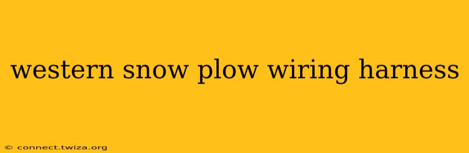 western snow plow wiring harness