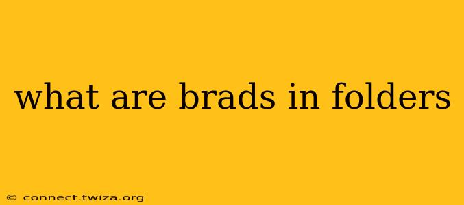 what are brads in folders