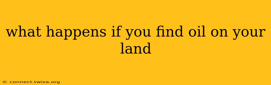 what happens if you find oil on your land