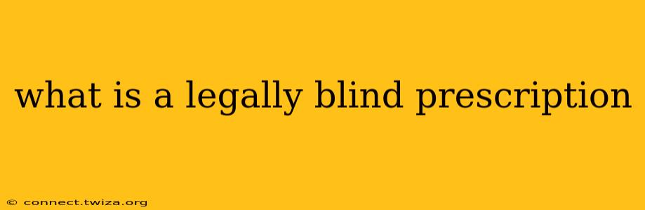 what is a legally blind prescription