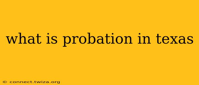 what is probation in texas