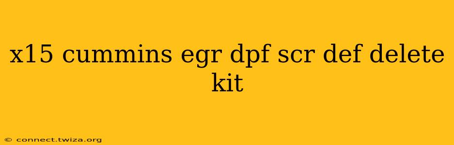 x15 cummins egr dpf scr def delete kit