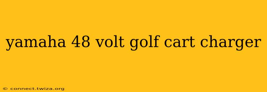 yamaha 48 volt golf cart charger