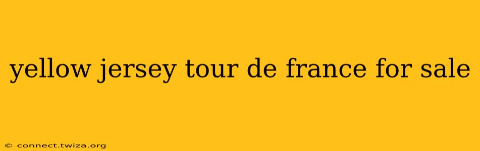 yellow jersey tour de france for sale